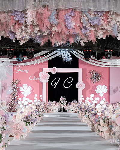 玛瑙城钻石厅定制粉色花园